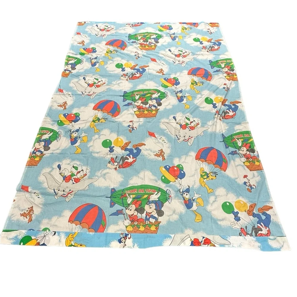 Vintage Walt Disney TWIN‎ Sheet Mickey Mouse Pacific Bedding Dumbo Donald